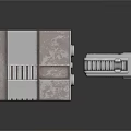 Industrial Metal Mechanical Components With Textured Surface And Bolted Panels