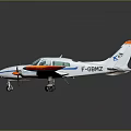 Modern Passenger Aircraft Featuring White Fuselage Blue Stripes And Sleek Wing Structure 3d model