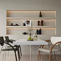 Dining table and chair combination 3d model