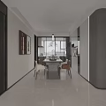 Modern Minimalist Cream Tone Living And Dining Room Interior Design With Cozy Furniture And Lighting