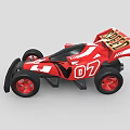 Red And Black Toy Racing Car Model With SPEED Logo And 04 Number