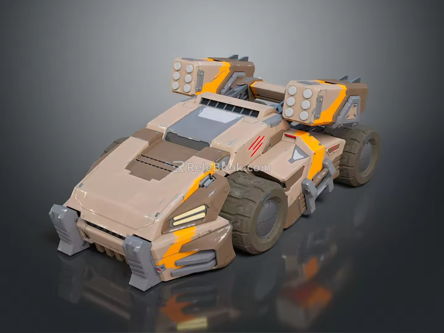 Self-made armed car modified car modified car chariot doomsday car self-made car self-made car modified car 3d model