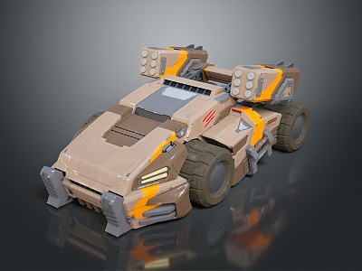 Self-made armed car modified car modified car chariot doomsday car self-made car self-made car modified car 3d model