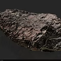 Natural Raw Wood Stone Piece With Rough Surface And Organic Texture