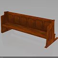 Elegant Red Wooden Bench With Detailed Carved Design Backrest And Armrests