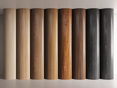 Wood grain clapboard wood veneer 3d model