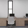 Modern Laboratory Interior With Open Layout Office Desks White Chairs Blue Walls And Whiteboard