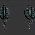 Green Mechanical Devices With Round Body Mechanical Legs Straps And Yellow Component