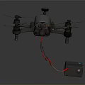 Advanced Quadrotor Drone for Space Exploration Missions with Rechargeable Battery and Aerial Support