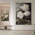 Modern plant painting decorative painting 3d model