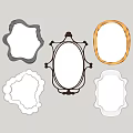Various Designed Decorative Wall Mirrors With Gold Black White Brown Frames And Unique Shapes