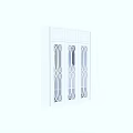 White Modern Wardrobe with Glass Doors and Decorative Patterns in Elegant Design