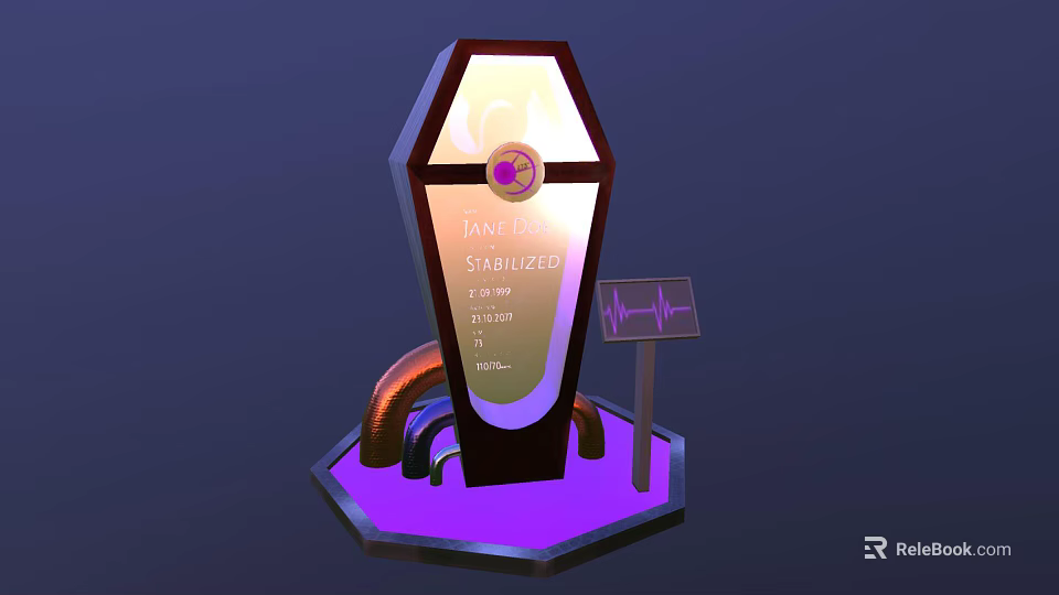 Modern Commercial Equipment With Digital Display Panel And Control Features Design 3d model