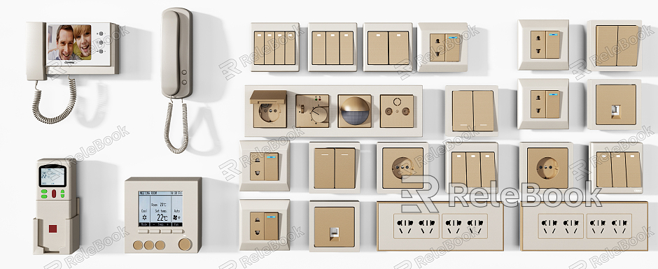 Modern switch switch intercom phone combination model