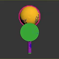 Colorful Toy Water Gun Design With Pink Handle Yellow Tank Green Nozzle And Flower Patterns