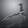 Futuristic Weapon 3D Model Featuring Sleek Metallic Structure And Advanced Design