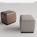 Modern Sofa Stool Low Stool Pier 3d model