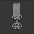 Elegant Silver Table Clock With Roman Numerals Ornate Metal Stand And Classic Design