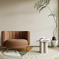 Modern single sofa 3d model
