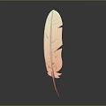 Pastel Pink Beige Gradient Feather Decorative Ornament Set With Shiny Glossy Design For Home Decor