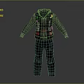 Hooded Jacket With Colorful Patches And Dark Pants Streetwear Fashion Design