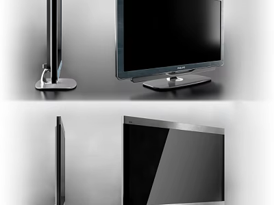 Modern Computer Monitor With Sleek Design Adjustable Stand And Multiple View Angles 3d model