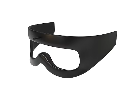 Black Safety Goggles With Plastic Frame Lightweight Design For Eye Protection 3d model