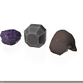 Wood And Stone Decorative Objects With Different Shapes And Colors