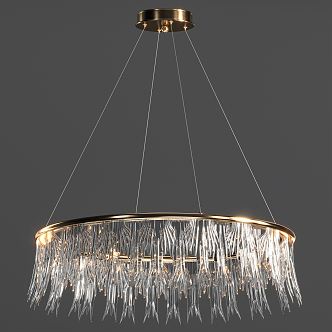 Light Luxury Crystal Chandelier 3d model