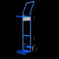 Durable Blue Industrial Hand Truck With Wheels Handle And Layered Structure