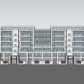 Modern Residential Building Exterior Design With Multiple Floors And Glass Windows