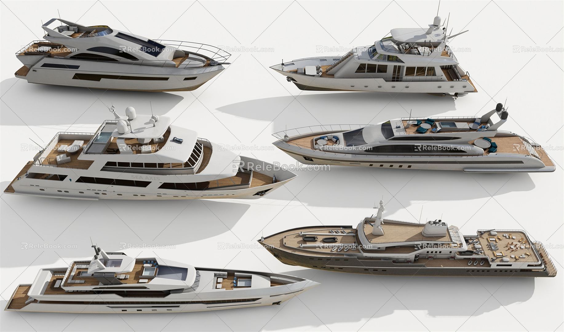 Modern Yacht Sailing 3d model