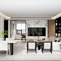 Modern Guest Restaurant Simple Guest Restaurant 3d model