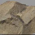 Rough Textured Natural Rock Formation With Light Brown Surface And Irregular Shape 3d model