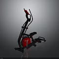 Red And Black Elliptical Trainer Home Fitness Exercise Equipment With Adjustable Resistance And Comfortable Seat