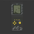 Retro Brick Game Handheld Entertainment Device With Multiple Games And Yellow Buttons