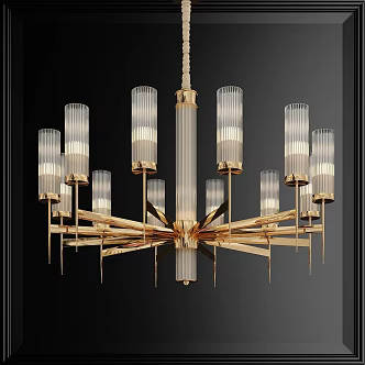 Modern chandelier 3d model