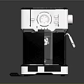 Modern Electric Coffee Machine With Stainless Steel Body And Control Knob