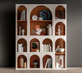 Modern Bookcase Bookshelf 3d model