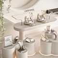 Luxury Jewelry Showcase Featuring Rings Necklaces On White Lit Stands With Greenery