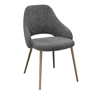 Modern Dining Chair Fabric Dining Chair Linen Dining Chair Fabric Single Chair Fabric Leisure Chair Fabric Backrest Chair Fabric Book Chair 3d model