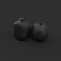 Two Durable Black Trash Bags For Home Kitchen Waste Disposal