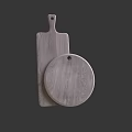 Wooden Cutting Boards With Rectangular And Round Shapes And Natural Wood Grain