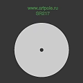 White Circular Decorative Component With Central Dot And Geometric Patterns