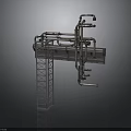 Industrial Mechanical Equipment With Steel Frame And Pipeline Structure Components