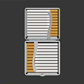 Open Pill Box Organizer With Orange And White Medicine Compartments