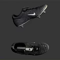 Nike Soccer Cleats in Navy Blue and White with Classic Design and Cleated Soles