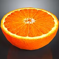 Fresh Sliced Orange With Vibrant Color And Juicy Segments On Dark Background