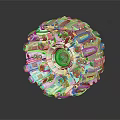 Futuristic Circular Mechanical Device With Intricate Metallic Components And Detailed Panels