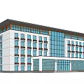 New Chinese style office building complex building 3d model